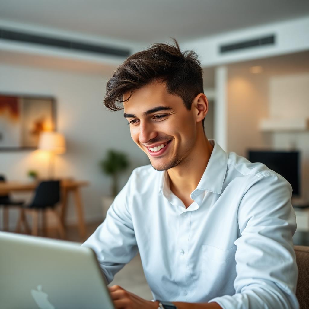Applicant completing income verification on a laptop